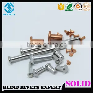 ZINC PLATED UNIVERSAL HEAD STEEL SOLID RIVETS thumbnail-1