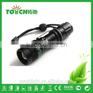 Self Defense Strong Light Flashlight for Outdoor Emergency Flashlight Use 1*18650 Battery Zoomable Flash Light for Camping thumbnail-3