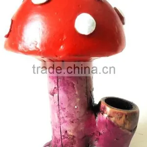 Figurine Shaped Hand Crafted Smoking Pipes - Short Mushroom thumbnail-3