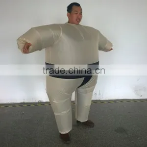 Adult Inflatable Sumo Wrestler Costume Halloween Blow Up Novelty Fat Man Suite thumbnail-3