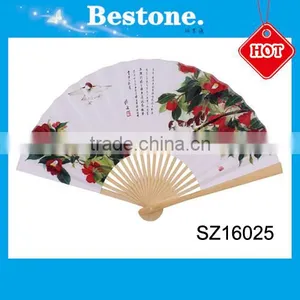 Popular Foldable Souvenir Bamboo Hand Fan for Wedding thumbnail-6