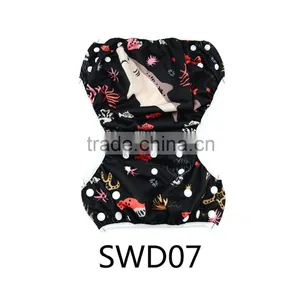 2016 Alva Newest Amazing Swimming Diapers Position Prinrted Reusable and Washable Cloth Baby Swim Diapers Made in China thumbnail-5