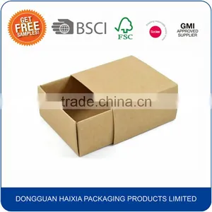Eco-friendly Wholesale Kraft Paper Drawer Box Slide Open Box thumbnail-1
