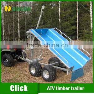 Atv Wood Trailer With Manual Winch thumbnail-1