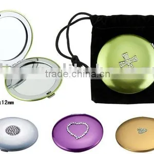 Round Shape Aluminum Two Side Compact Mirrors thumbnail-1