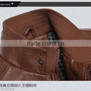 European Style and Spring Season Wholesale Men Leather Jacket thumbnail-3