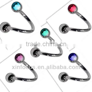 Titanium Jewelled Body Spirals - Ti-Glo thumbnail-1