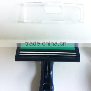 New Rubber Handle Two Blade Disposable Razor thumbnail-3