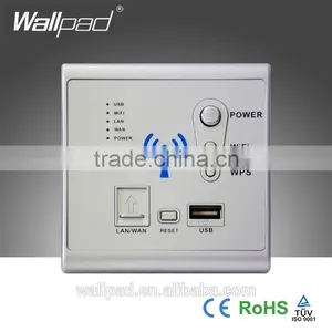 New Design Wallpad Silver Wall Mount Lan Rj45 3G WiFi Smart Socket WPS AP Router Repeater Phone USB Wireless Wall Charger Socket Quality Choice thumbnail-1