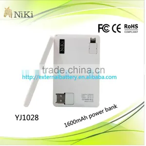 Newest Ultra Slim Power Bank,Credit Card Power Bank 1500mAh for Smartphone thumbnail-1
