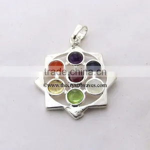 Star Chakra Metal Pendant thumbnail-1