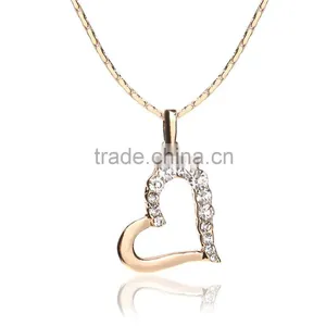 18k Fashion Gold Heart Jewellery Designs Statement Necklace 2015 Supplier's Choice thumbnail-2