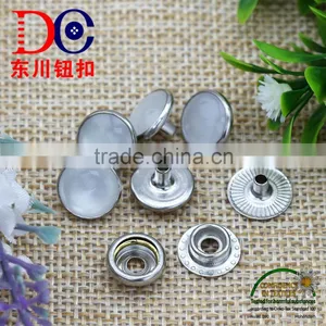 Silver Button Metal Fastenings for Clothes With Inlaided Diamond,Snap Fastener for Coat thumbnail-1
