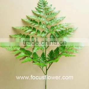 Home Decor Fresh Leather Leaves Fern For Wedding Leather Process Plant Fern thumbnail-2