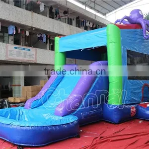 Commercial Grade Octopus Wet/Dry Inflatable Bouncy Slide Combo With Pool thumbnail-1