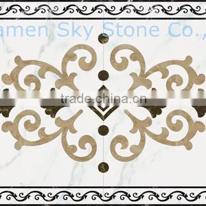 Sky14 Floor Design Water Jet Marble Medallion thumbnail-1