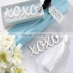 Hugs & Kisses From Mr and Mrs Silver Finish XO Bookmark thumbnail-1