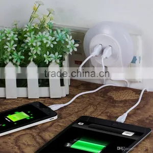 Dual USB Output Small Mini Night Light Induction Charger Socket LED Small Light thumbnail-3