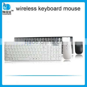 Slim Usb Ergonomics Standard Wireless Keyboard Mouse Set for PC thumbnail-5