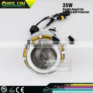 2.0'' Inch Universal HID Motorbike Projector Lens Lights For Motorcycles With Double Angel Eyes Ring Quality Choice thumbnail-1