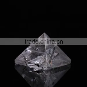 Hot Sale 100% Natural Transparent Pure Pyramid Quartz Crystal Clear Pyramid thumbnail-5