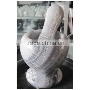 Marble Mortar Pestle thumbnail-1