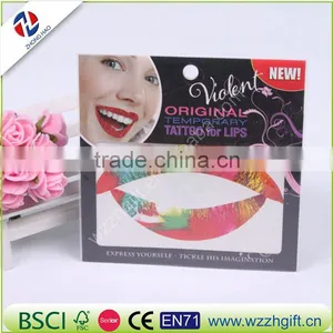 2016 New Fashion Sex Products Variety of Design One-timeTattoo Stickers To Kiss Your Mouth thumbnail-5