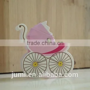 Baby Carriage Stroller Birthday Boy Girl Baby Shower Favor Candy Box thumbnail-3