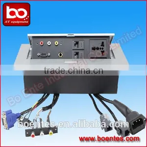 Mulitple Office Desktop Application Pop Up Power Socket With HDMI/RCA Cable Connected for Conference System thumbnail-2