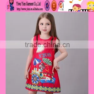 2016 New Designs Embroidered Fashion Kids Girls Dresses Princess Flower Baby Kids Party Dresses Wholesale thumbnail-3