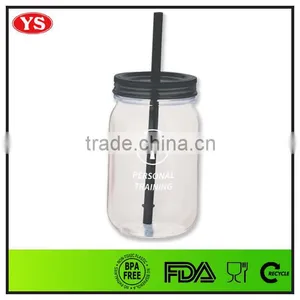 Transparent Clear Straw Mason Jars With Logo Printed for Cold Drinking thumbnail-3