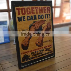 Wooden Vintage Style Wall Printed Decoration - WP 001C thumbnail-2