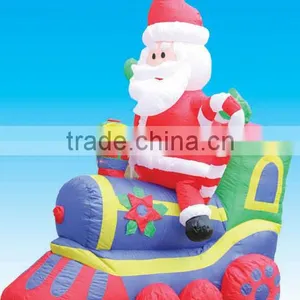 Inflatable Santa Claus on Train thumbnail-1