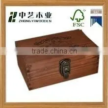 Hot Selling FSC&SA8000 Handmade Wooden Walnut Colour Boxes for Wholesale thumbnail-1