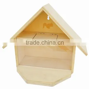 2015 Year China Suppliers FSC&ISO9001 Unfinished Hanging Outdoor Garden Wooden Bird Feeder With Made in China High Quality thumbnail-5