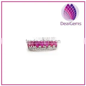 925 Sterling Silver and Ruby Jewelry Ring for Wedding Party Women thumbnail-2