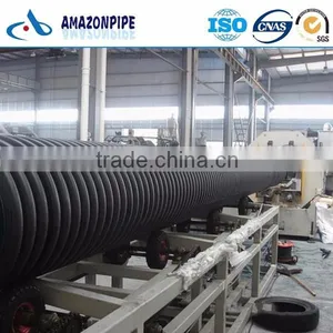 DWC Drainage Pipe HDPE Double Wall Corrugated Pipe SN4 SN8 thumbnail-2