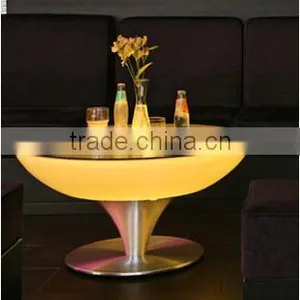 High Top Stainless Steel Base Glowing Led Party Table/household Decorative Table/Led Coffee Table thumbnail-6