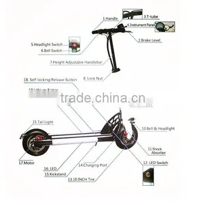 2 Wheel Foldable Electric Mobility Scooter thumbnail-6