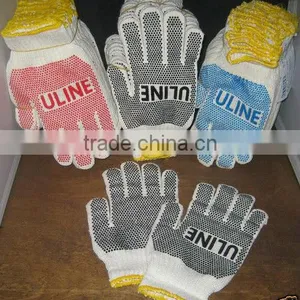 Color Hem Dot Glove Construction NaturaI White Factory Knit Work Glove Anti-Slip Plastic Dot Safety Labor Good Standard thumbnail-1