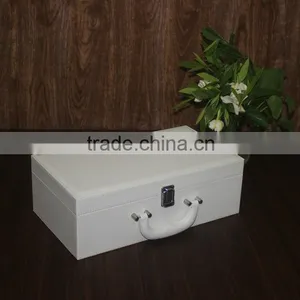 China Factory Wholesale Custom High-grade PU Leather Storage Box, White Gift Box thumbnail-1