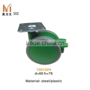Green Color Steel and Plastic Office Caster Wheel With Brake for Office Chairs thumbnail-2