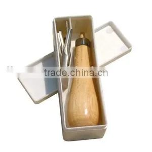 Lino Cutter Tool,Wooden Handle With 5PCS Cutters,Plastic Box Packing thumbnail-1