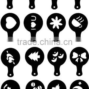 Coffee Art Stencil Cappuccino Coffee Stencil thumbnail-1