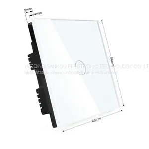 UK Standard RF 433.92MHz315MHz 1gang1way Touch Switch With Remote Controller thumbnail-3