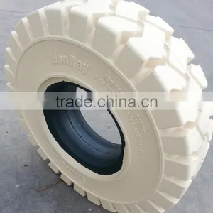 600-9 White Color Rubber Non-marking Solid Tire Made in China thumbnail-4