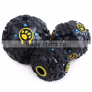 Squeaky Giggle Noise Sound Pet Touch Toy Dog Dispensing Food Treat Chew Ball Medium Size 10 cm thumbnail-1