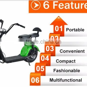Leadway Citycoco Harley 800W Fat Tire Halley Electric Used Scooter Wheel (L16-10a) thumbnail-3
