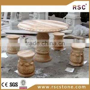 Stone Table Garden Table Outdoor Marble Table thumbnail-1