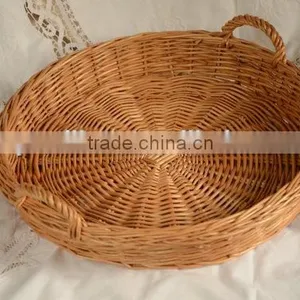 Round Tray, Round Basket Tray, Round Wicker Tray, Handled Basket Tray, thumbnail-2